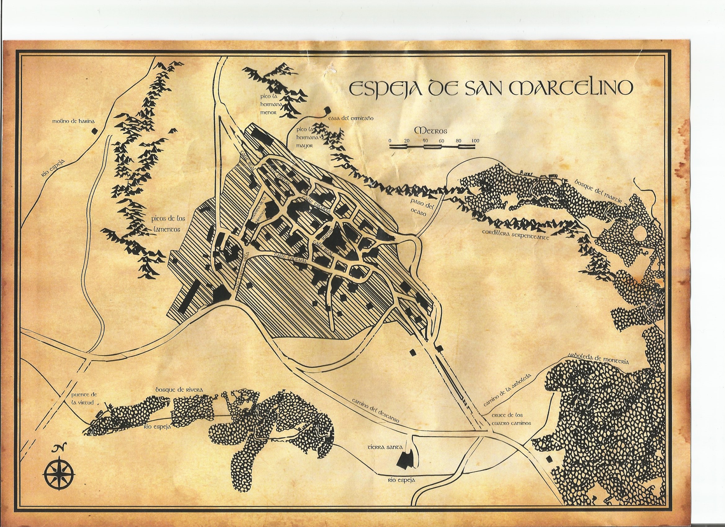 mapa fantástico búsqueda del tesoro soria Espeja de san marcelino